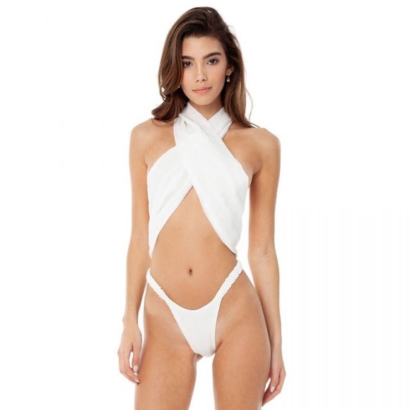 Are You Am I tie scarf Bam Bam bodysuit - Picture 4 of 11